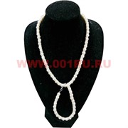 Бусы и браслет из натурального речного жемчуга со стразами