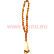 Чётки янтарь оранжевые (K-15), цена за 12 штук
