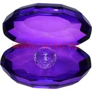 Кристалл «Жемчужина» фиолетовый цвет 8 см
