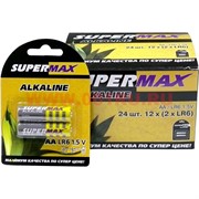 Батарейки алкалиновые SuperMax AA, цена за 24 штуки