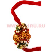 Браслет «красная нитка» и символ Ом маленький цена за 12 шт