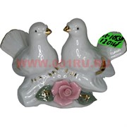 Голуби из фарфора (KL1053A) с цветком 6,5 см 120 шт/кор