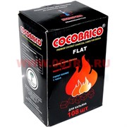 Уголь для кальяна кокосовый Cocobrico Flat (плоский) 108 шт 1 кг