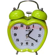 Часы будильник "яблоко" кварцевые 3 цвета