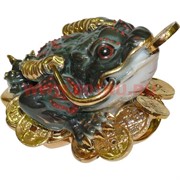 Жаба Фен Шуй с монетой из фарфора 8 см высота (40301)