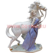 Символ 2014 года композиция &quot;Девушка ведет лошадь&quot; 31 см высота