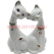 Фарфор, влюбленные кошки со стразами 13см