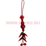 Подвеска Фэншуй "тыква-горлянка красная с перцами", цена за 10 шт