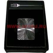 Зажигалка USB Hong Xuan серебристая "Полосы"