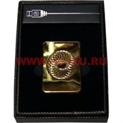 Зажигалка USB Hong Xuan золотистая "Круг"