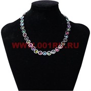 Бусы гематит+кошачий глаз 6 мм