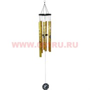 Музыка ветра 6 трубок (2) Инь Ян золотая большая (35 см длина большой трубки)