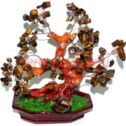 Дерево счастья Фэншуй &quot;тигровый глаз&quot; (64) 20 см