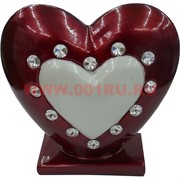 Сердце со стразами на подставке (DL-33) цена за 48 штук