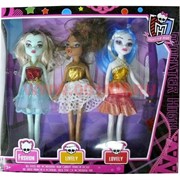 Куклы Monster High набор из 3 штук (60 шт/кор) Куклы Monster High набор из 3 штук (60 шт/кор)
