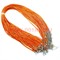 Шнурок гайтан на шею кожаный оранжевый 60 см 100 штук - фото 100028