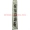 Браслет с камнями серебристый (M-100) прямоугольный цена за упаковку из 12шт - фото 100743