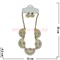 Колье и серьги на золотистой цепочке (K-32) под жемчуг цена за упаковку из 12шт - фото 101153