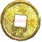 Китайская монета 1,5см золотая, 200 шт/уп - фото 101889