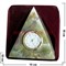 Часы из оникса "Пирамида" 10см в бархатной упаковке - фото 102428
