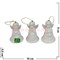 Колокольчики "ангелочки" из фарфора (1104) 4 модели, цена за 12 шт (30 уп/кор) - фото 103182