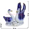 Лебеди из фарфора со стразами (773) 2 цвета 17 см - фото 103246