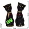Кошки со стразами (KL-1225) из фарфора цена за пару 180 шт/кор - фото 103458