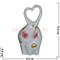 Два слоника «сердце» 13 см (KL-1118) из фарфора - фото 103464