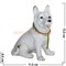 Собака «овчарка» из фарфора (KL-1221) с цепочкой 13 см высота (60 шт/кор) - фото 103495