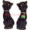 Котики со стразами (KL-1223) черные 16 см цена за пару (48 пар/кор) - фото 103612