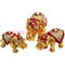 Набор шкатулок со стразами "Три слона" цвет красный (379) - фото 104473
