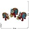Набор шкатулок "Три слона" цвет бордовый - фото 104500