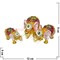 Набор шкатулок "Три слона" цвет золотистый - фото 104513