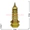 Пагода с подсветкой из металла 18 см (под золото) - фото 105237