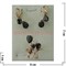 Набор серьги и кольцо "Таррагона" под черный агат размер 17-20 - фото 105363