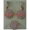 Набор серьги и кольцо "Марбелья" под розовый кварц размер 17-20 - фото 105797