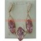 Набор серьги и кольцо "Барселона" под розовый кристалл размер 17-20 - фото 105854
