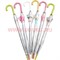 Зонт трость женский прозрачный 6 цветов (DW-0253) цена за 12 шт - фото 106481