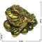 Нецке Жаба на слитках 5см, иммитация бронзы - фото 106682