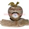 Часы из оникса "Яблоко на ладони" 8 см высота - фото 106735