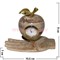 Часы из оникса "Яблоко на ладони" 8 см высота - фото 106736