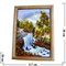 Картина из янтаря в простой темной рамке 18х24 - фото 108438