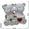 Мишки из фарфора со стразами (180A) и сердечком средние - фото 108521