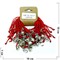Браслет Красная нить с подвеской (1577) смайлик 12 шт/упаковка - фото 110470