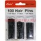 Шпильки металлические черные 100 шт 3 размера 12 наборов/уп - фото 110678