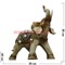 Слон светлый с поднятым хоботом 35 см из полистоуна - фото 111320