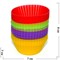 Силиконовые формы (2335) для кексов 24 шт/уп 4 цвета (72 уп/кор) - фото 113400