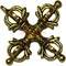 Ваджра под бронзу подвеска в виде креста 3,2 см - фото 114701