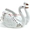 Лебеди со стразами (633) из фарфора (салфетница) 11 см высота - фото 116183