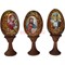 Яйцо деревянное с ликами святых на подставке - фото 117431